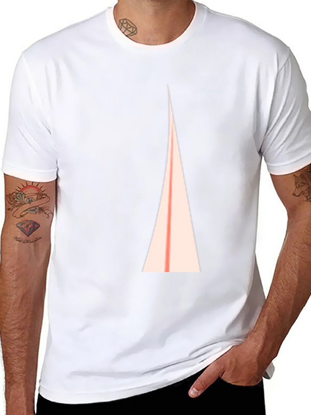 Abstract Triangle Graphic Tee - Modern Casual Shirt