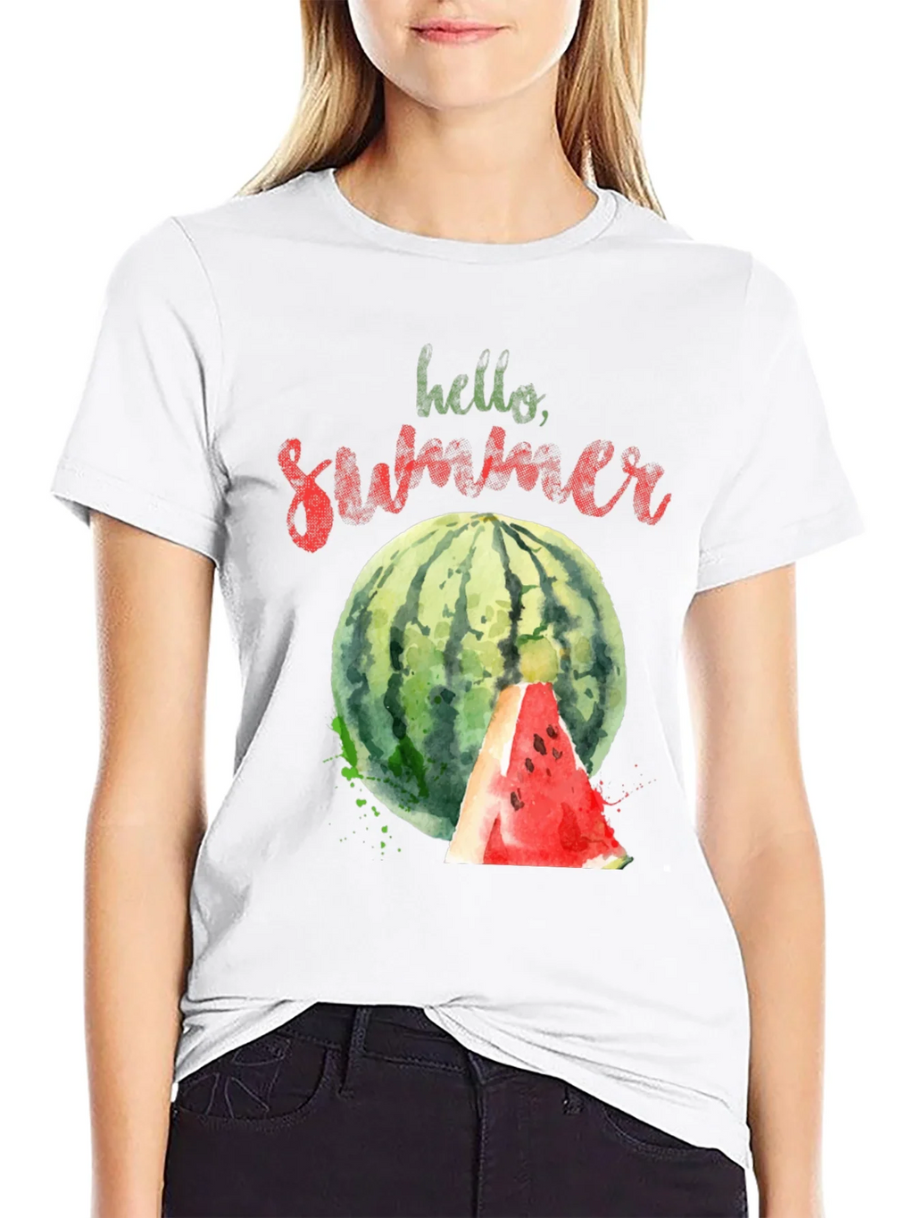 Hello Summer Watermelon Graphic Tee
