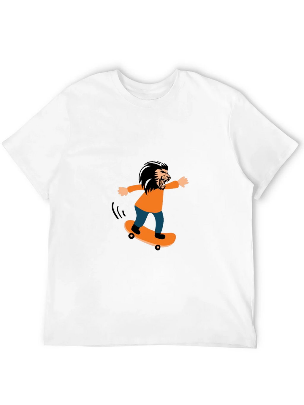 Skateboarding Lion Graphic Tee