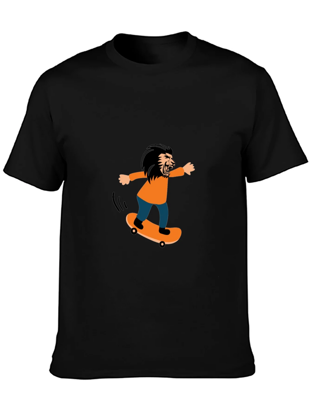 Skateboarding Lion Graphic Tee