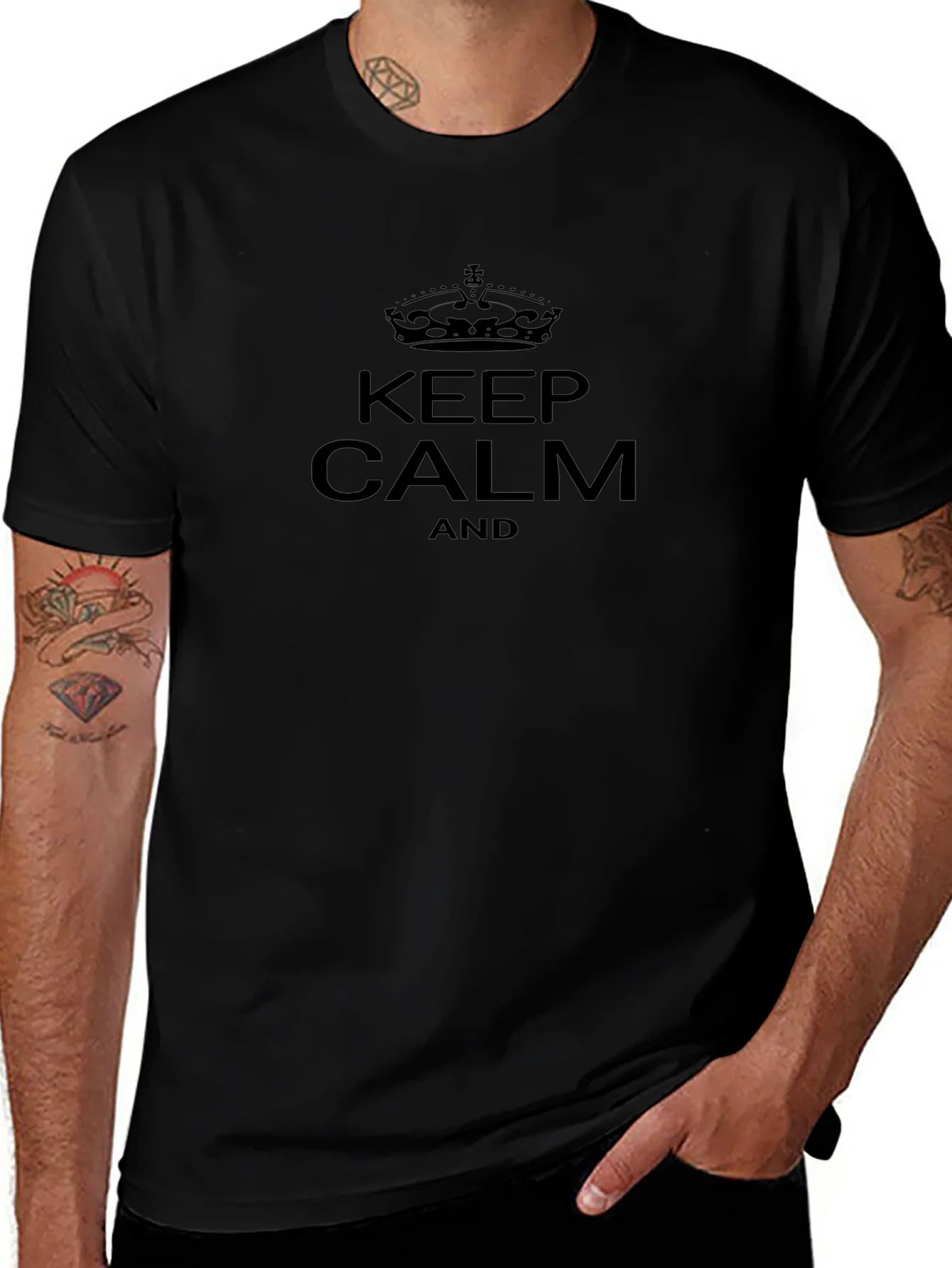 Keep Calm Graphic Tee - Classic Black T-Shirt