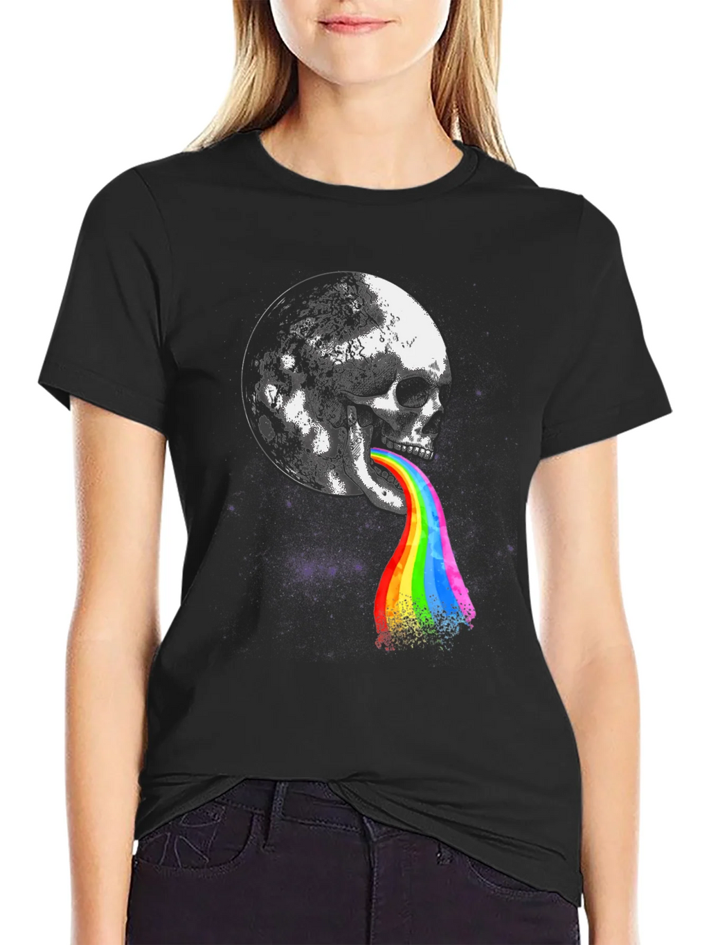 Skull Moon Rainbow T-Shirt