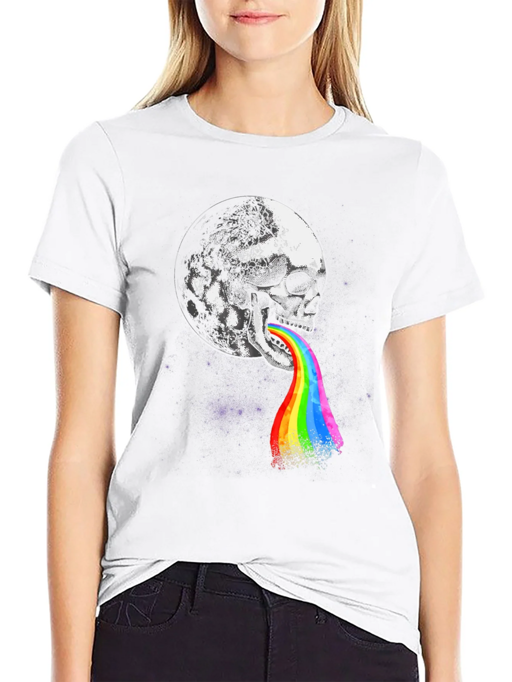 Skull Moon Rainbow T-Shirt