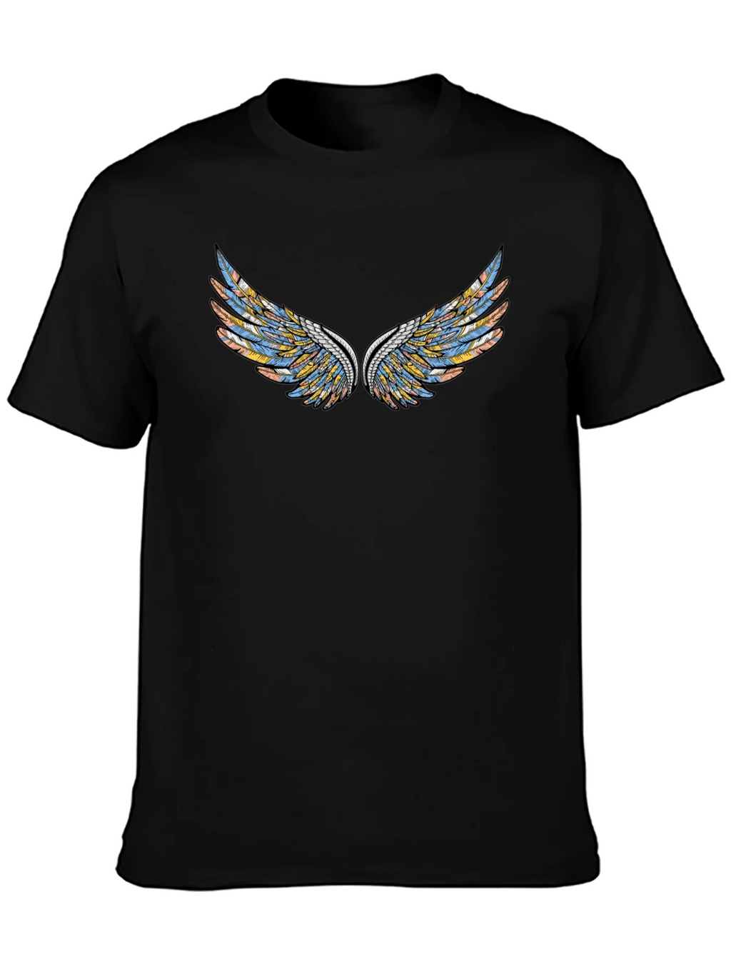 Wings Graphic Black T-Shirt