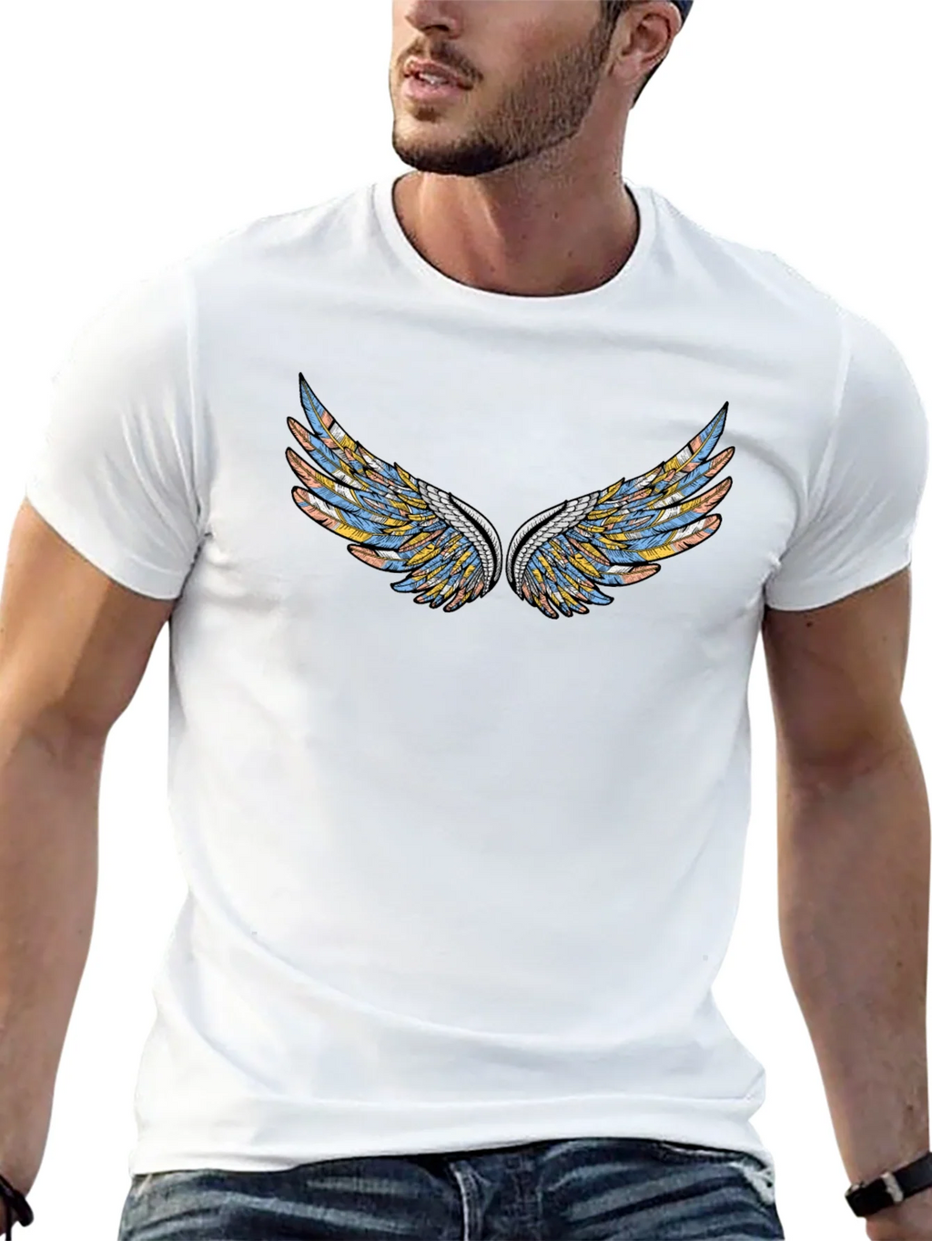 Wings Graphic Black T-Shirt