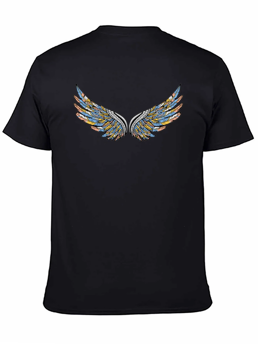 Wings Graphic Black T-Shirt