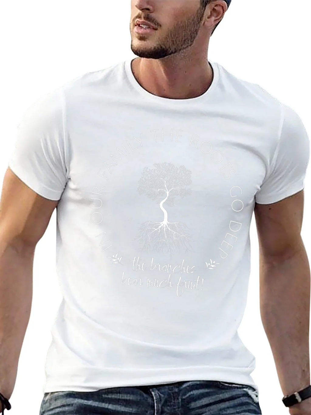 Family Roots Tree Graphic T-Shirt - Deeply Rooted Design