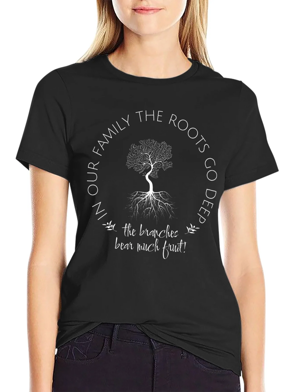 Family Roots Tree Graphic T-Shirt - Deeply Rooted Design