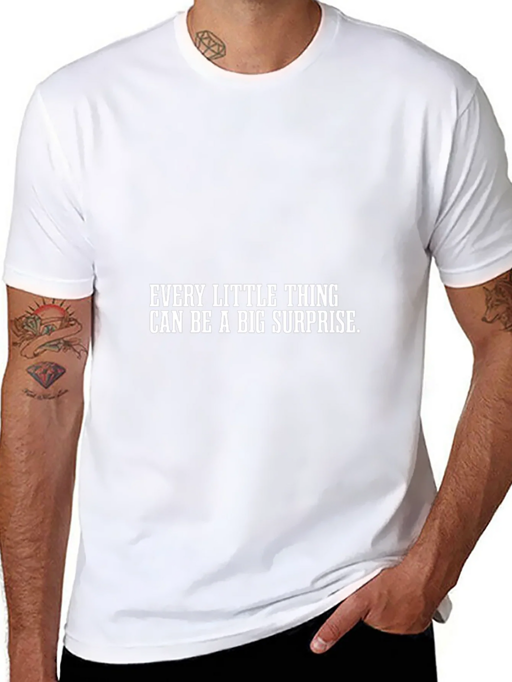 Surprise Graphic Tee - Mens Black T-Shirt