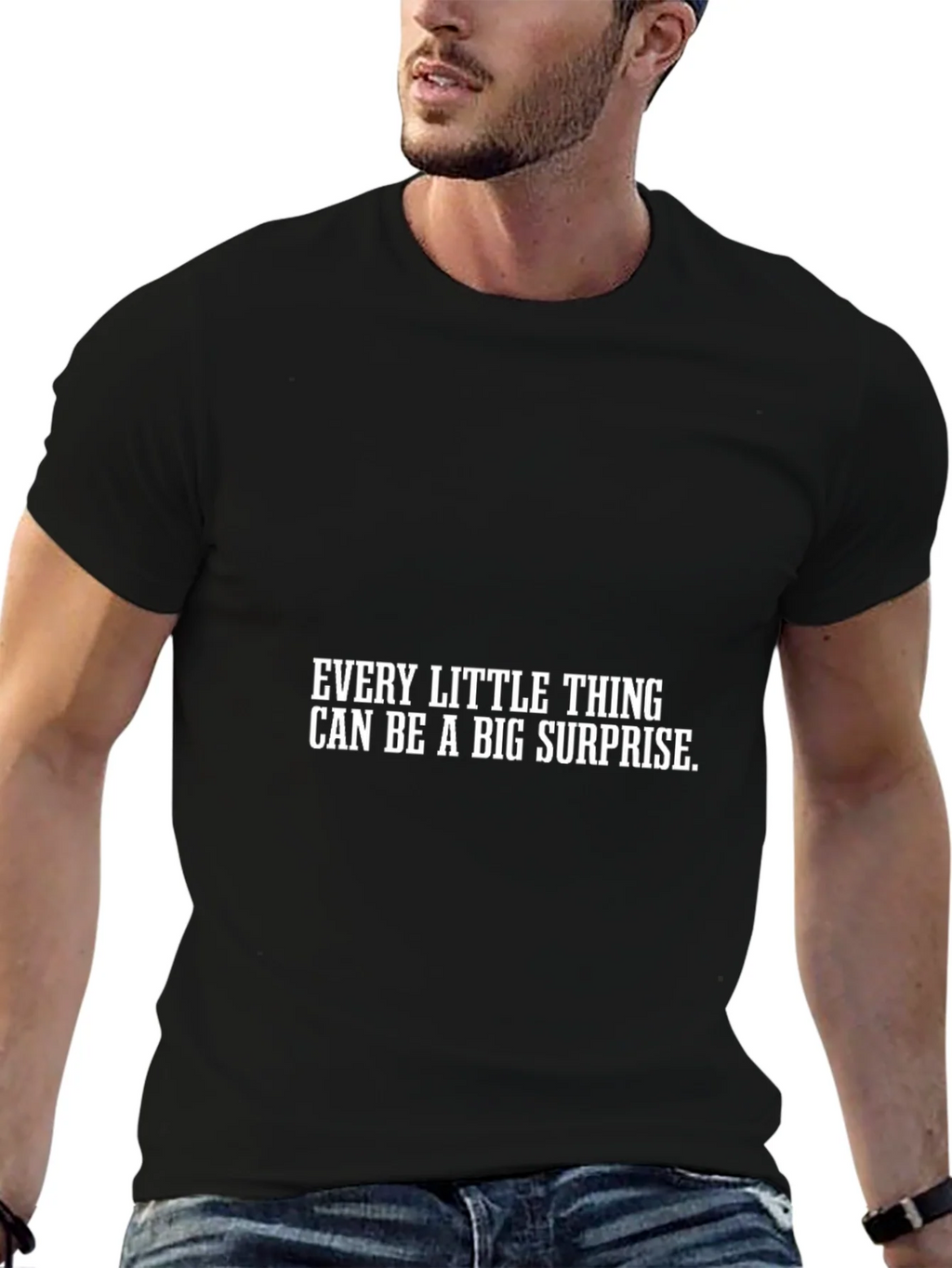 Surprise Graphic Tee - Mens Black T-Shirt