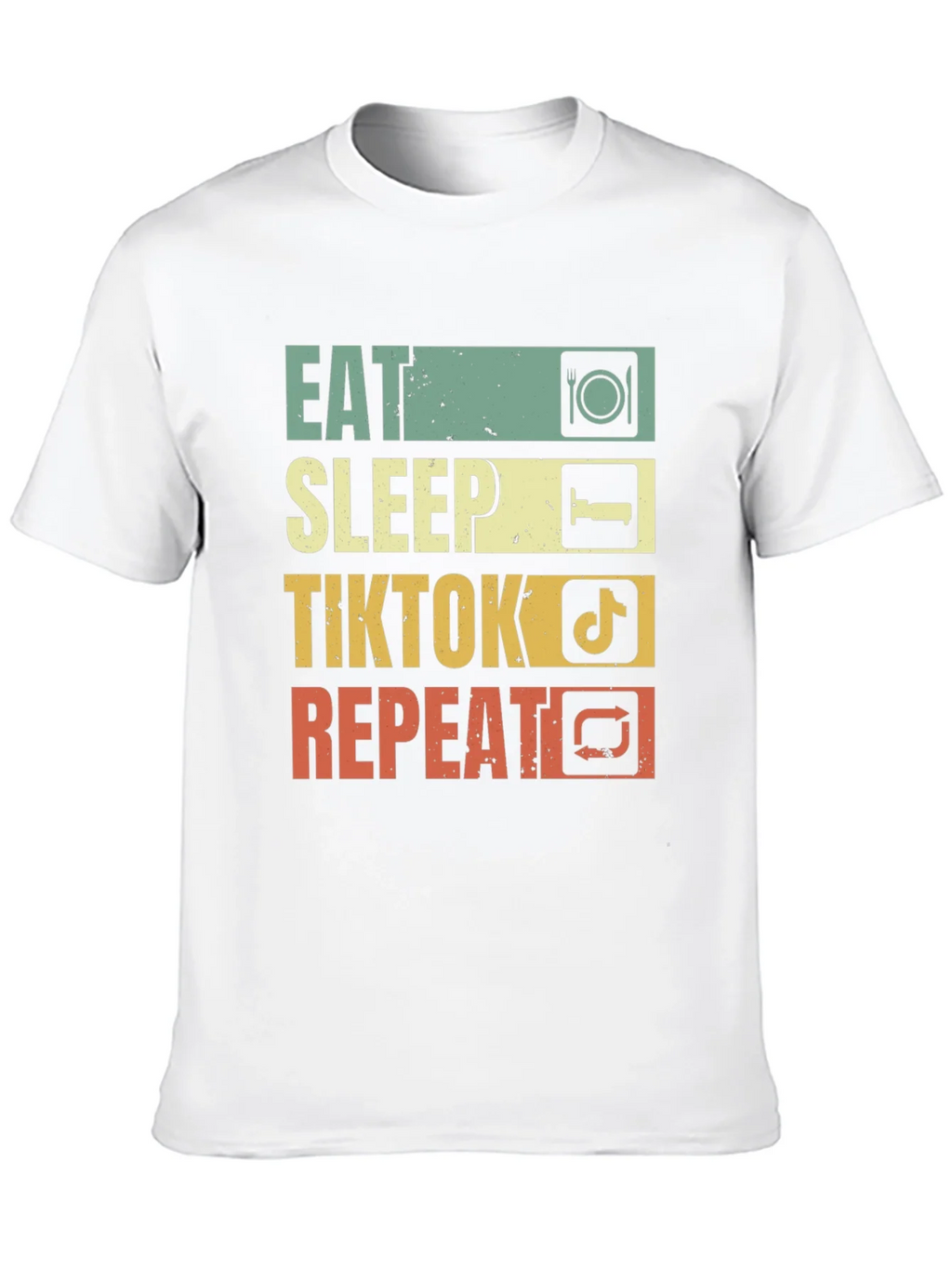 Eat Sleep TikTok Repeat Black T-Shirt