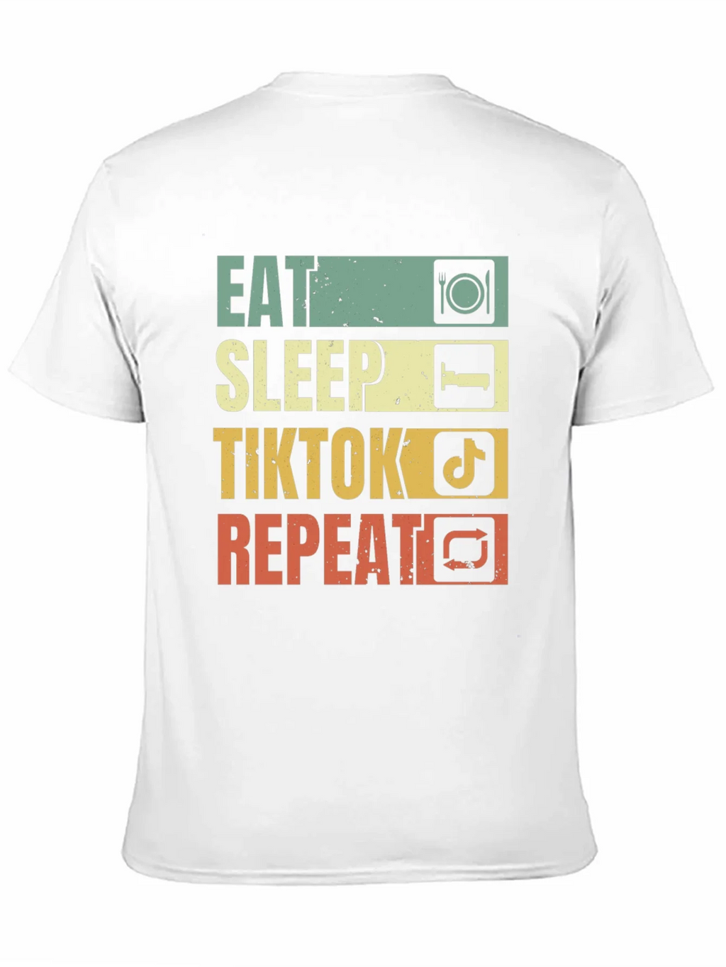 Eat Sleep TikTok Repeat Black T-Shirt