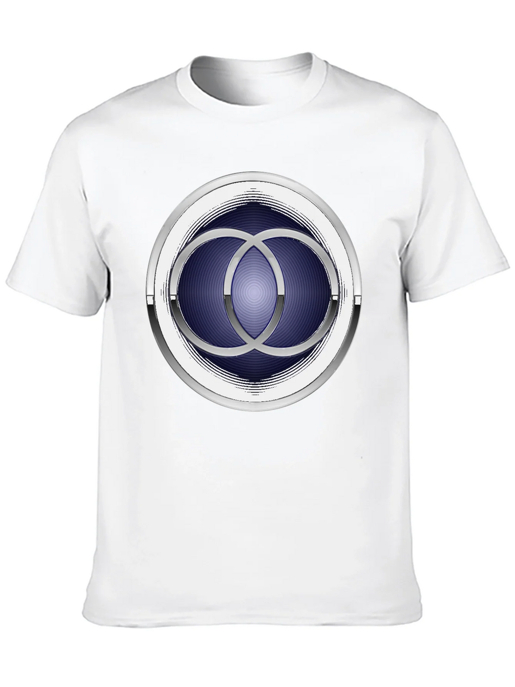 Abstract Circle Design Black T-Shirt