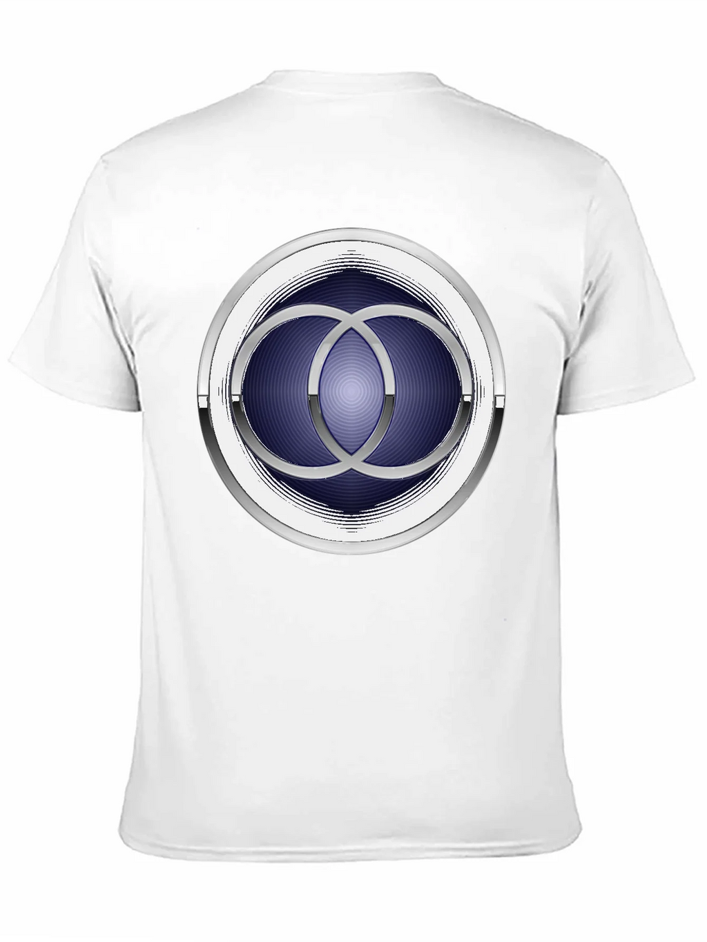 Abstract Circle Design Black T-Shirt