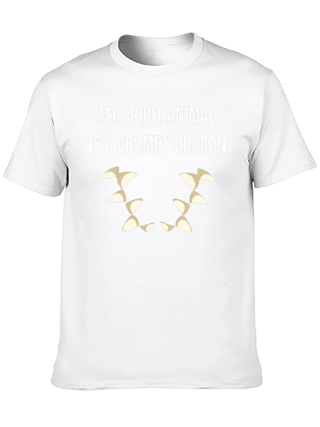 Grumpy Dragon Spirit Animal T-Shirt - Black