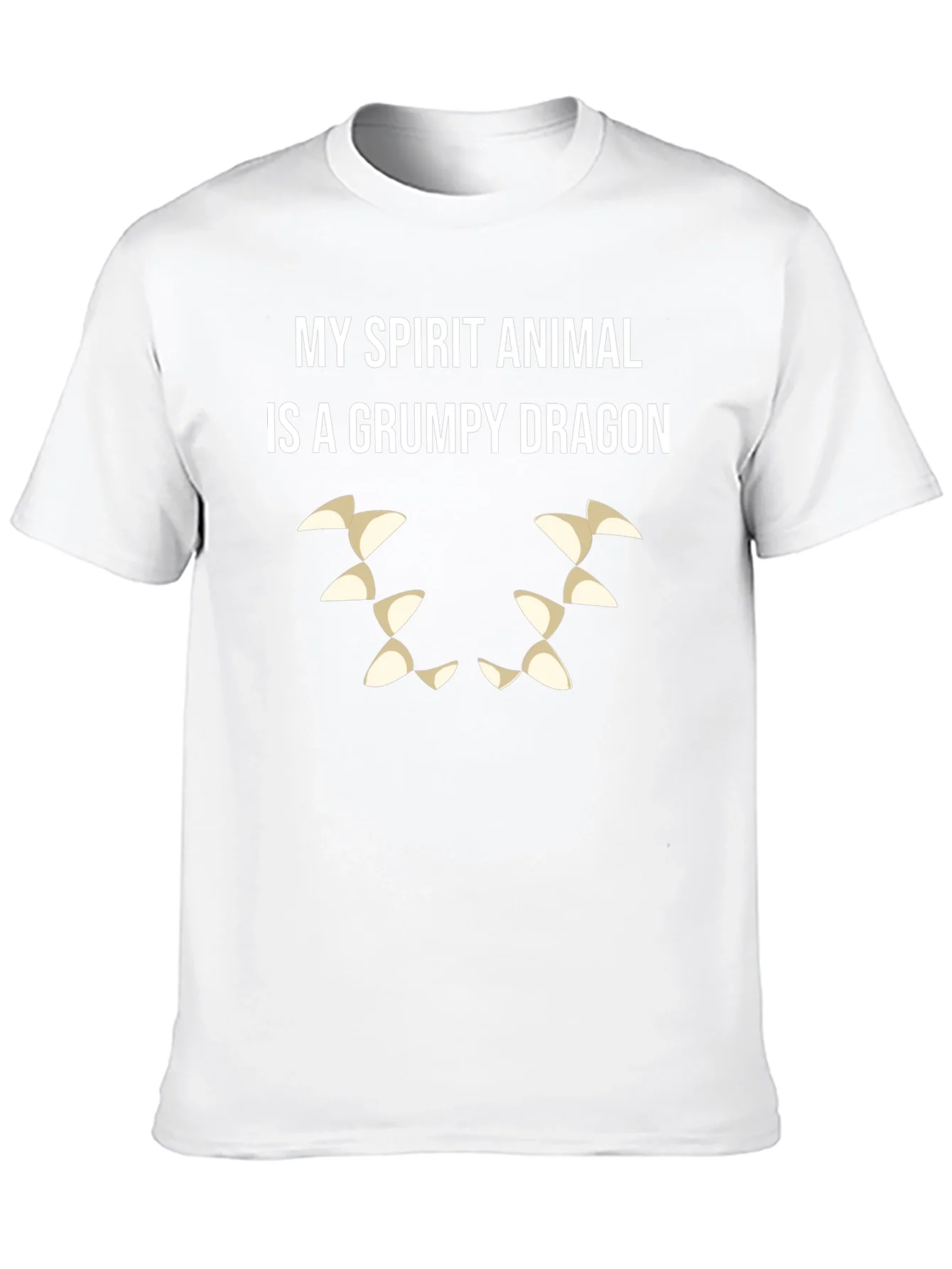 Grumpy Dragon Spirit Animal T-Shirt - Black