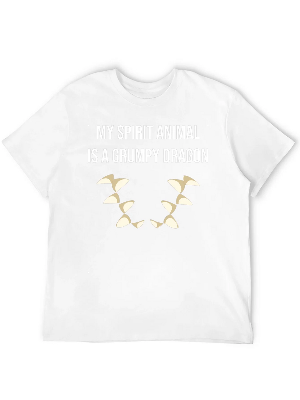 Grumpy Dragon Spirit Animal T-Shirt - Black