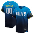 Custom Philadelphia Phillies City Connect Jersey Blue
