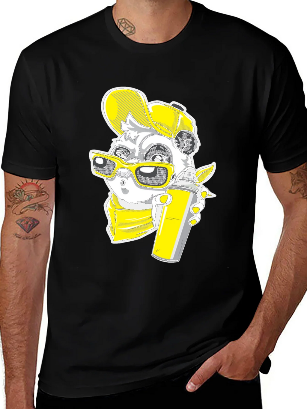 Graffiti Panda Graphic Tee - Urban Style
