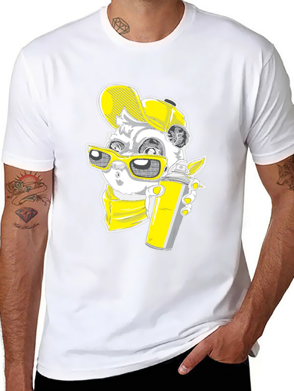Graffiti Panda Graphic Tee - Urban Style