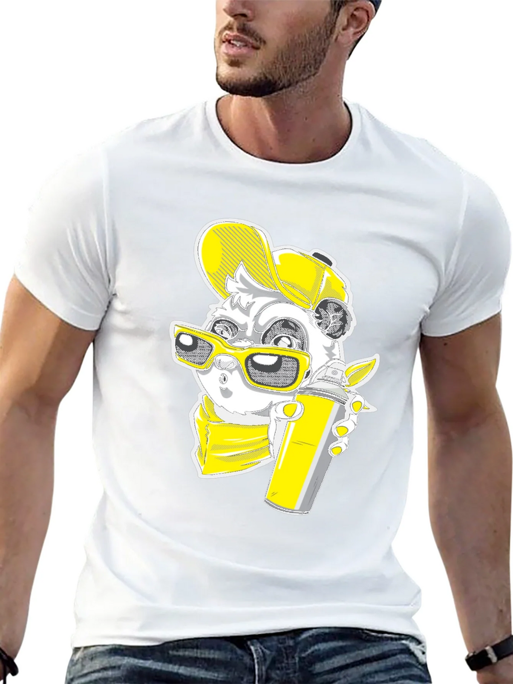 Graffiti Panda Graphic Tee - Urban Style