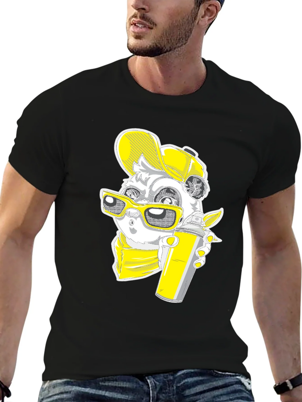 Graffiti Panda Graphic Tee - Urban Style