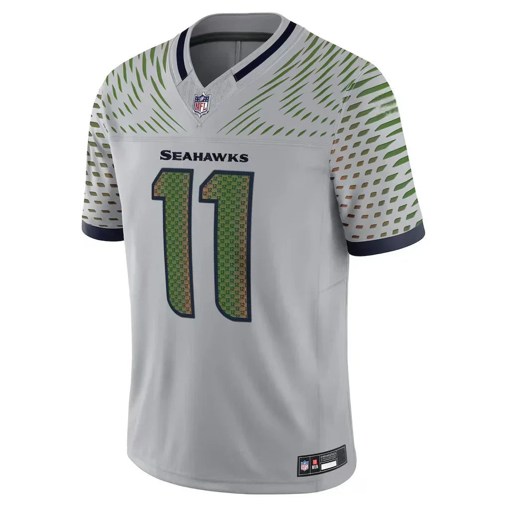 Men's Seahawks #11 Jaxon Smith-Njigba Wolf Gray 2025 Rivalries Limited Jersey