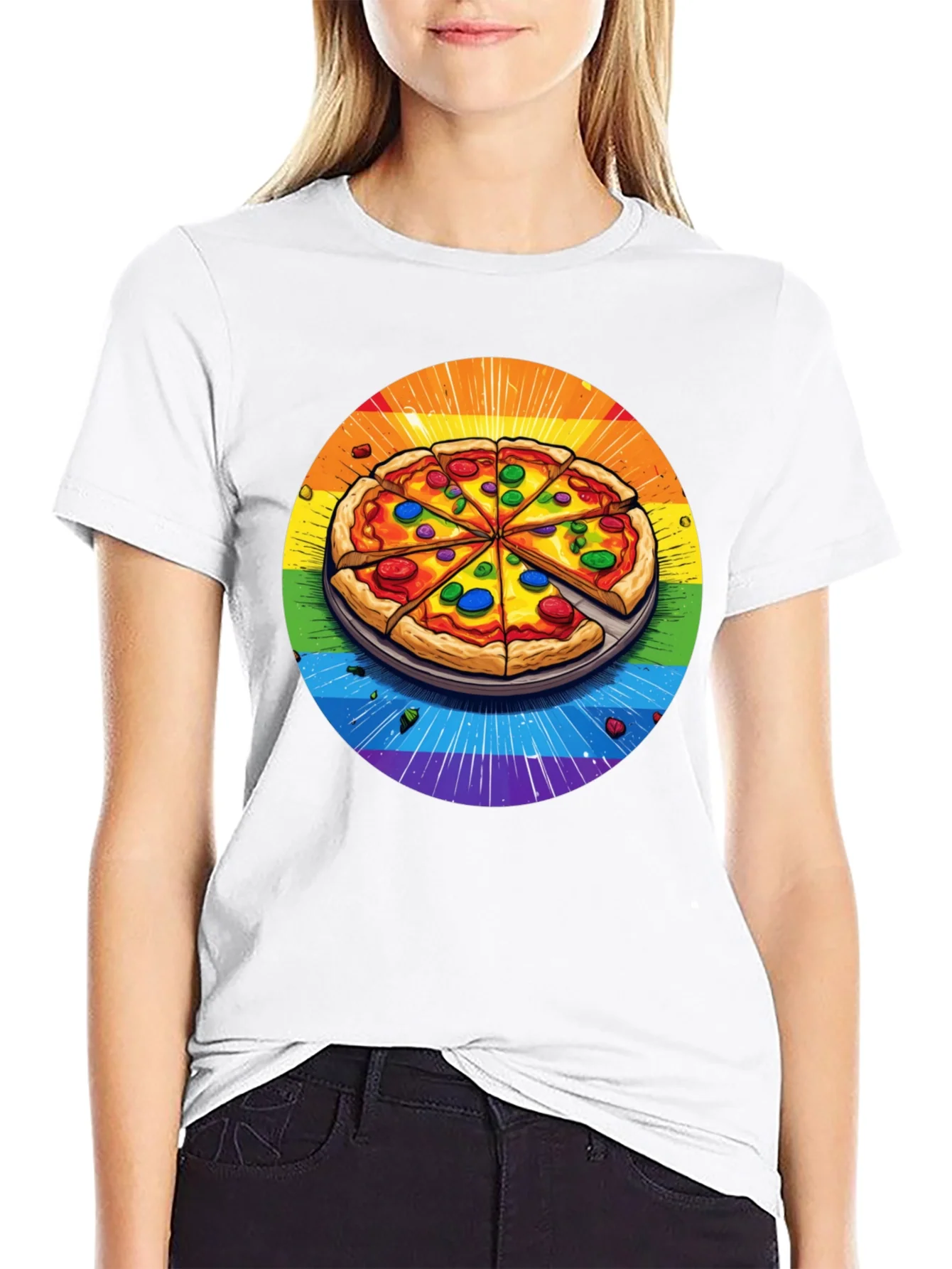 Rainbow Pizza T-Shirt