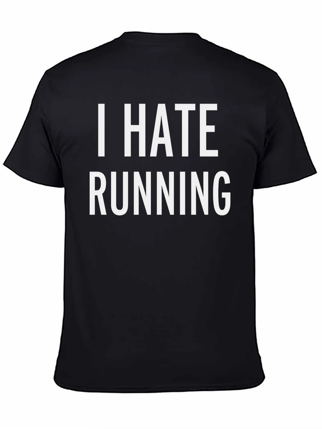 I Hate Running Black Graphic T-Shirt