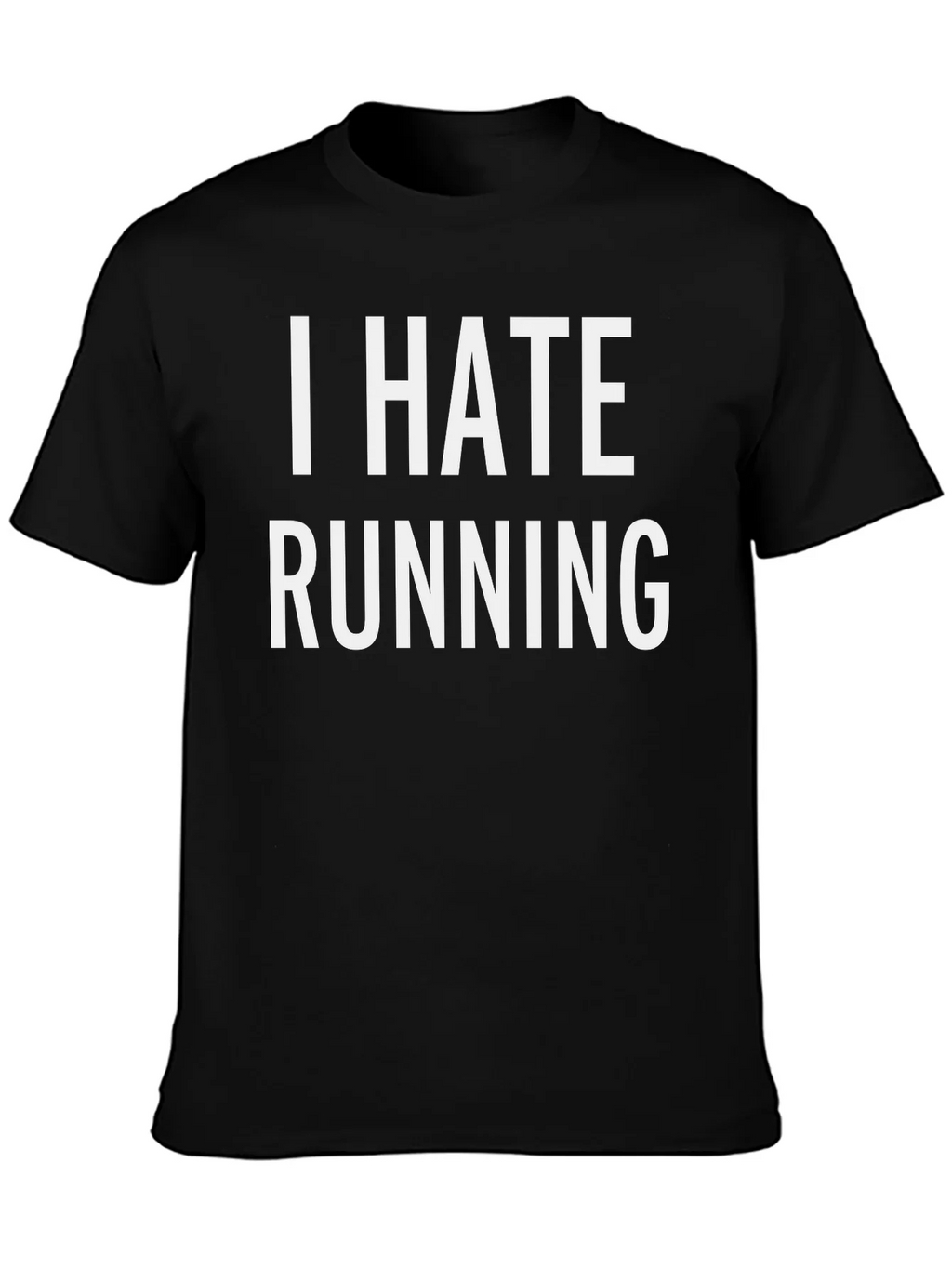 I Hate Running Black Graphic T-Shirt