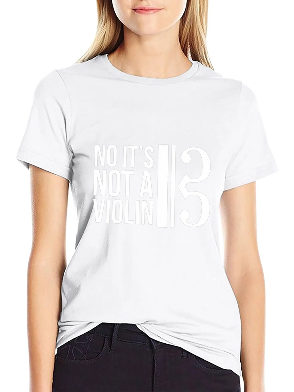 Bass Clef T-Shirt: No Its Not a Violin!