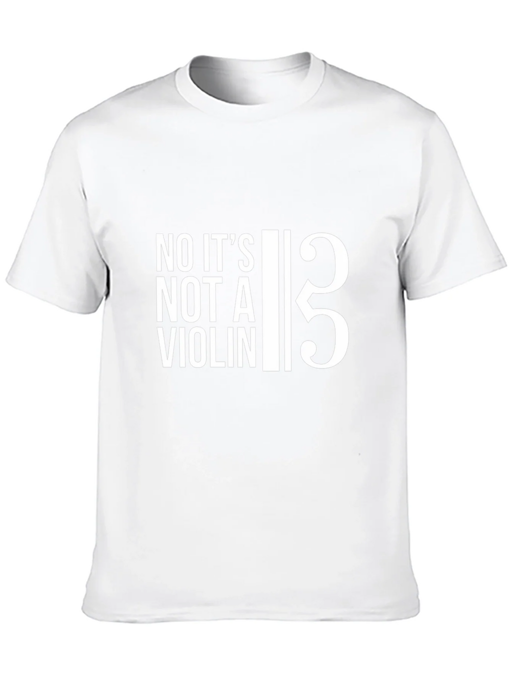 Bass Clef T-Shirt: No Its Not a Violin!